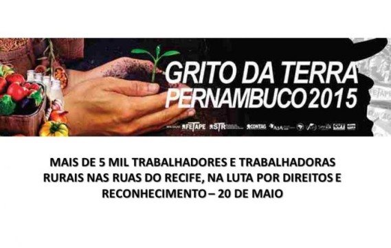 Trabalhadores rurais ocupam ruas do Recife nesta quarta-feira (20)