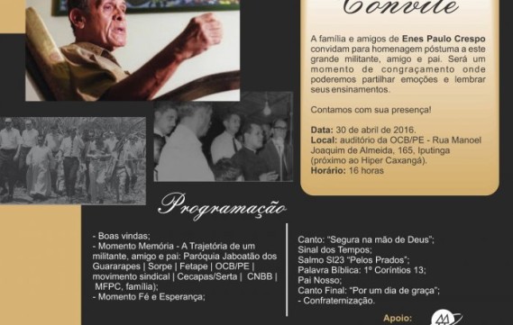 Paulo Crespo recebe homenagem póstuma