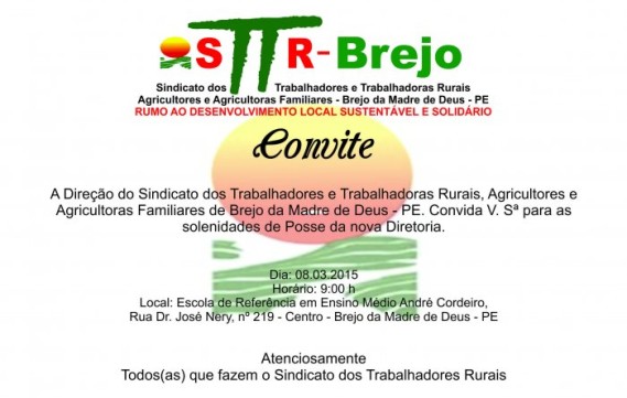 Posse do STTR de Brejo da Madre de Deus