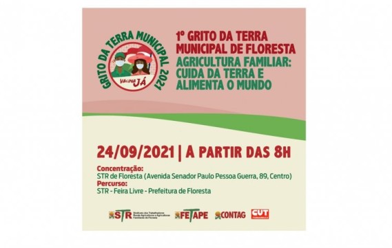 Floresta promove 1º Grito da Terra no próximo dia 24