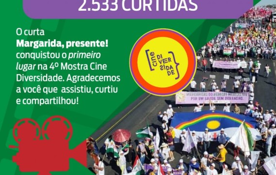 Curta sobre a Marcha das Margaridas conquista o primeiro lugar em festival nacional