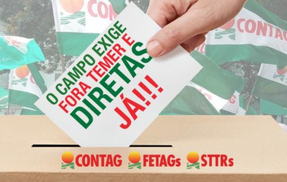 CONTAG em defesa da democracia, por nenhuma reforma, Fora Temer e Eleições Diretas Já